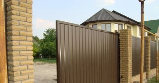 Купить откатные ворота из профнастила Кохма, цена от 1727 руб.